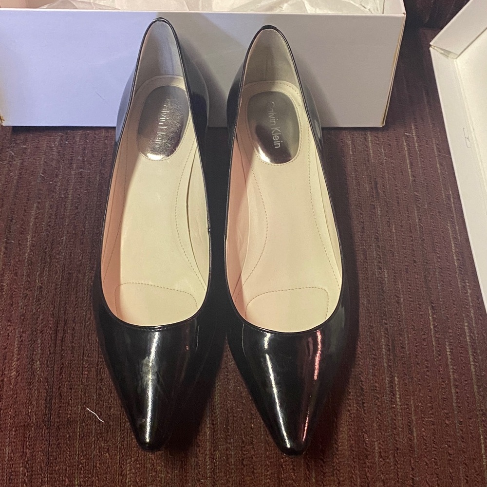 Calvin Klein Black Patent Heels